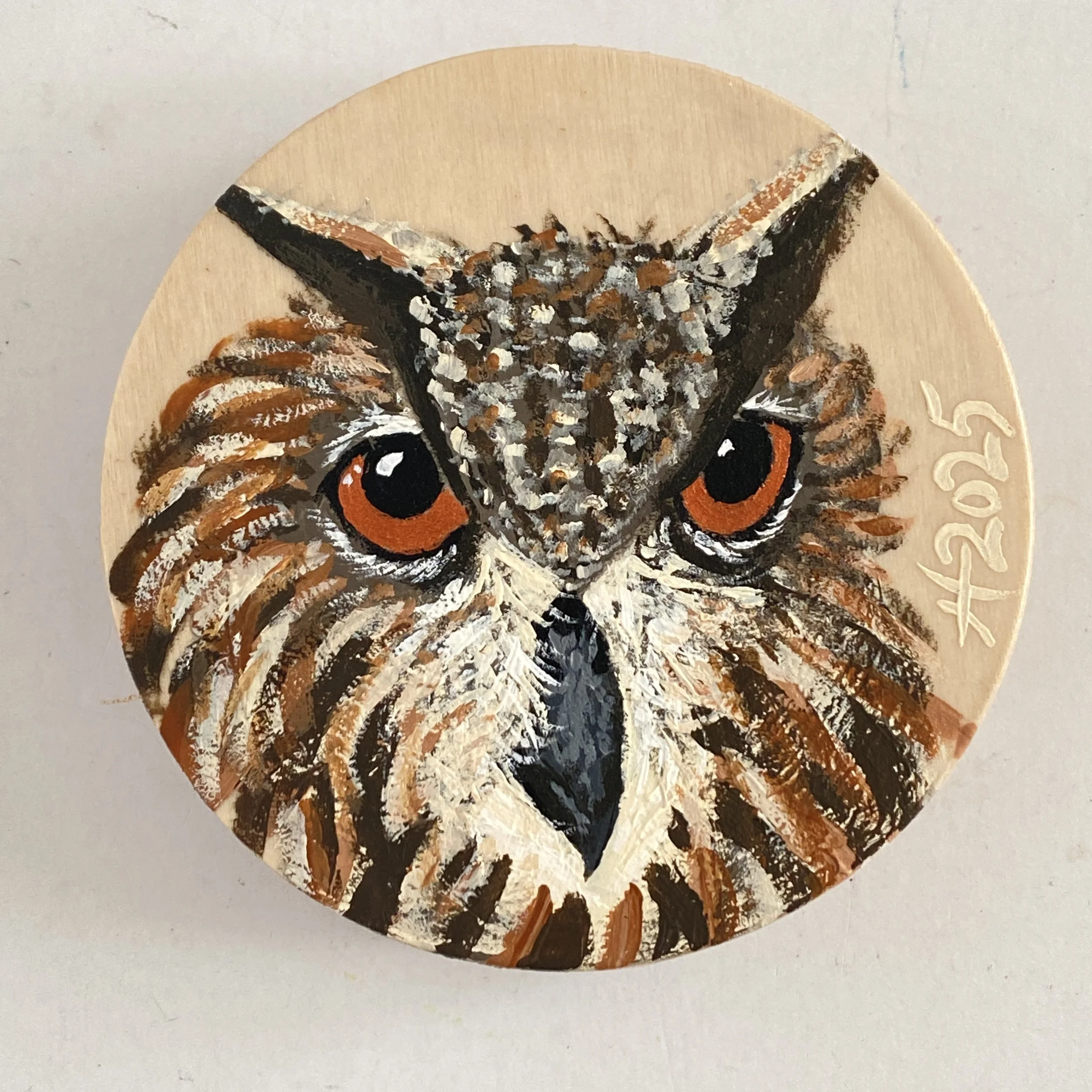 Mini Round Acrylic Painting Live Class and Art Sale