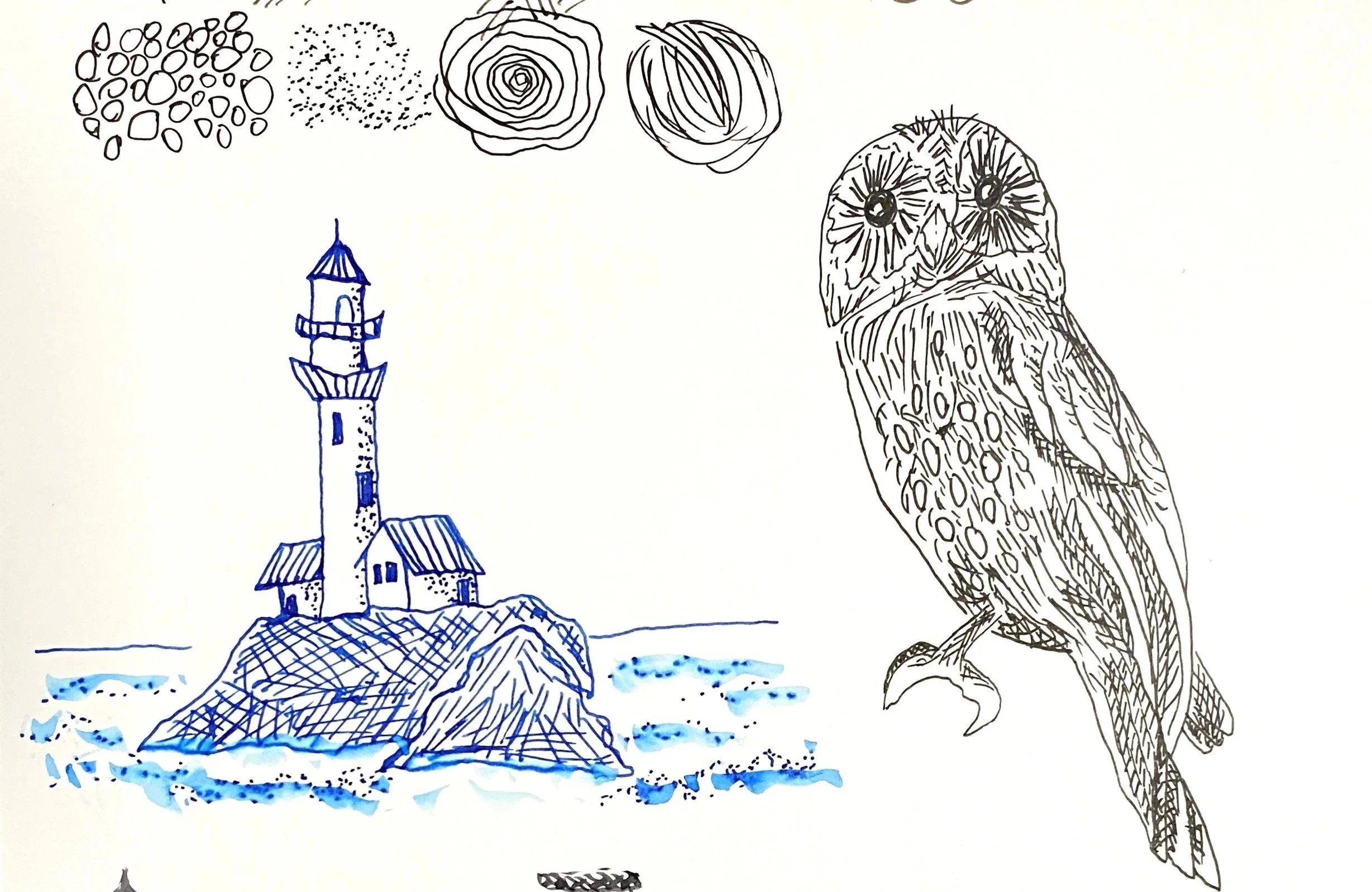 Pen Sketch Illustration August 23 Live Drawing Class and Art Sale