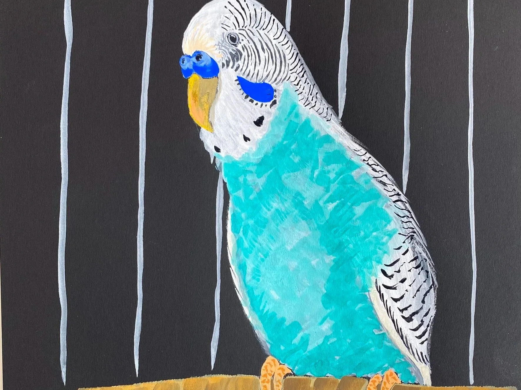Acrylic Gouache Bird Painting Live Class and Art Sale
