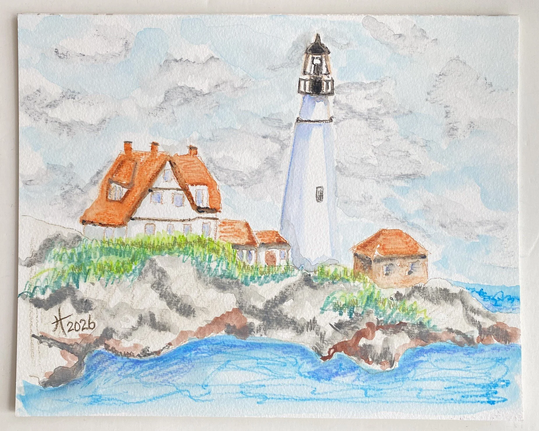 Watercolor Pencil Live Painting Class and Art Sale