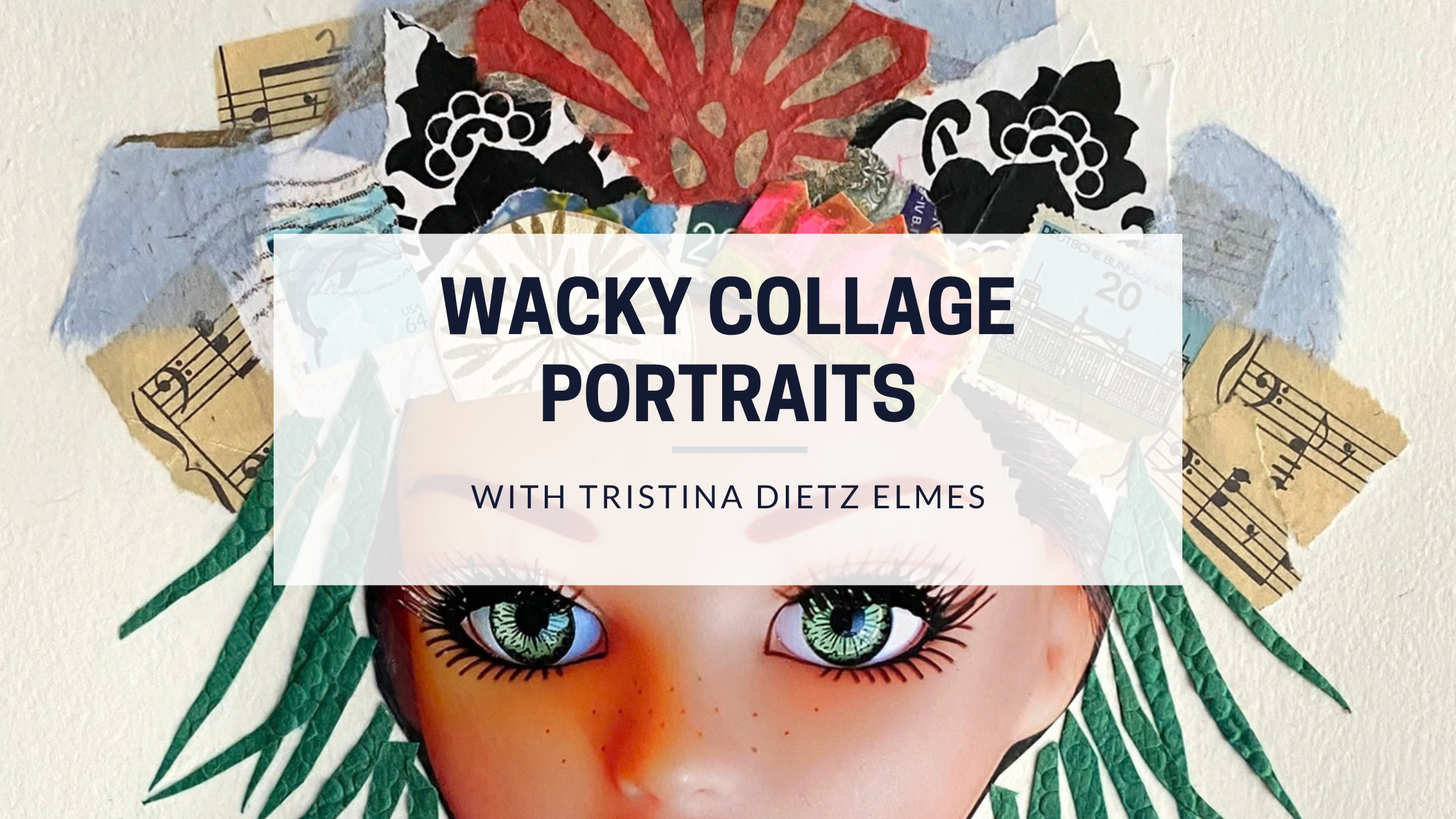 Funky Collage Portrait Painting Live