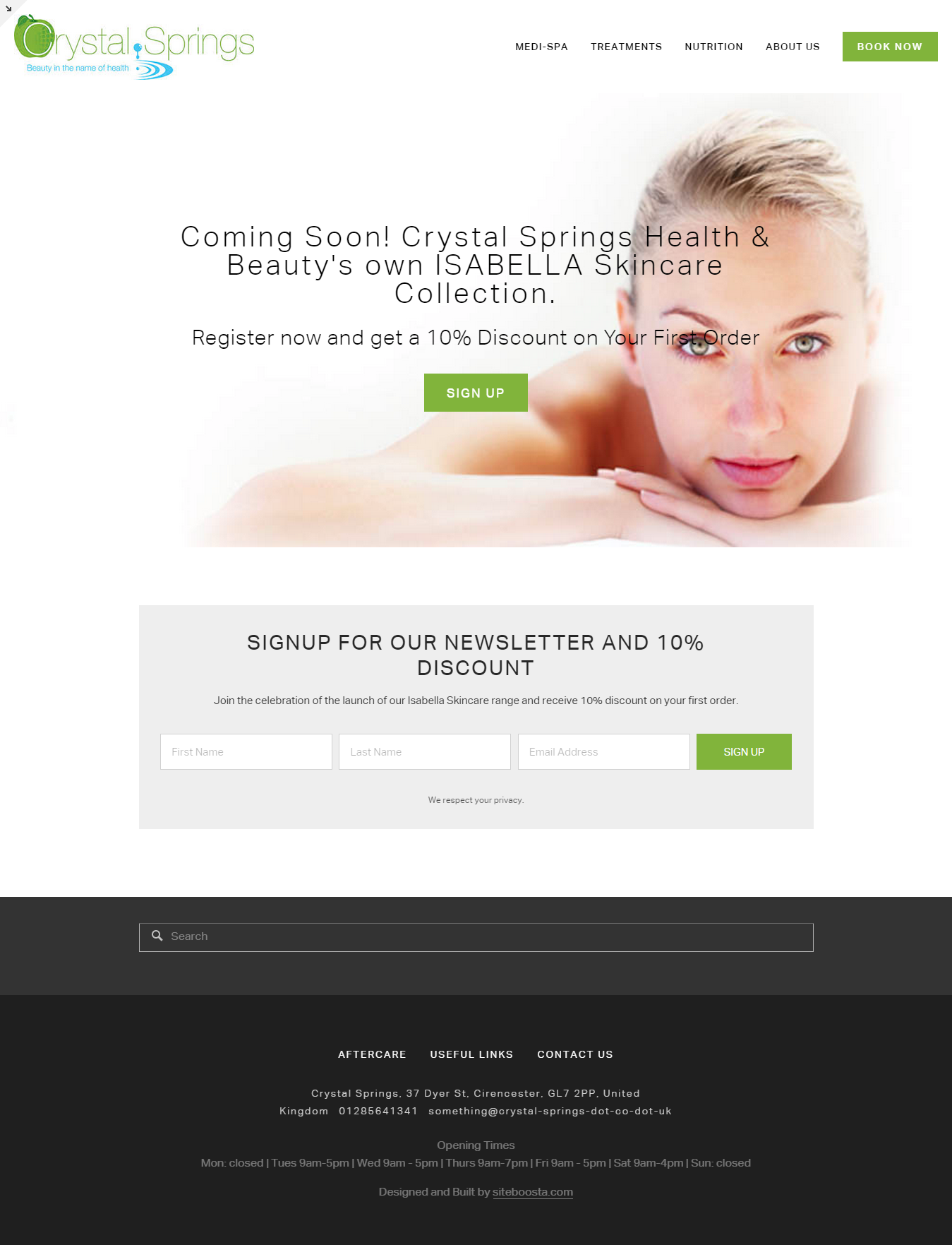 Crystal Springs Health & Beauty Website AFTER