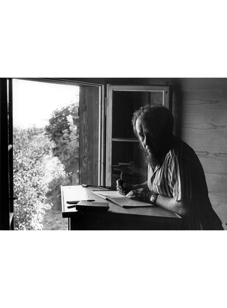 7.15 ┆ At work in Sternenberg (above Zurich). Summer 1974