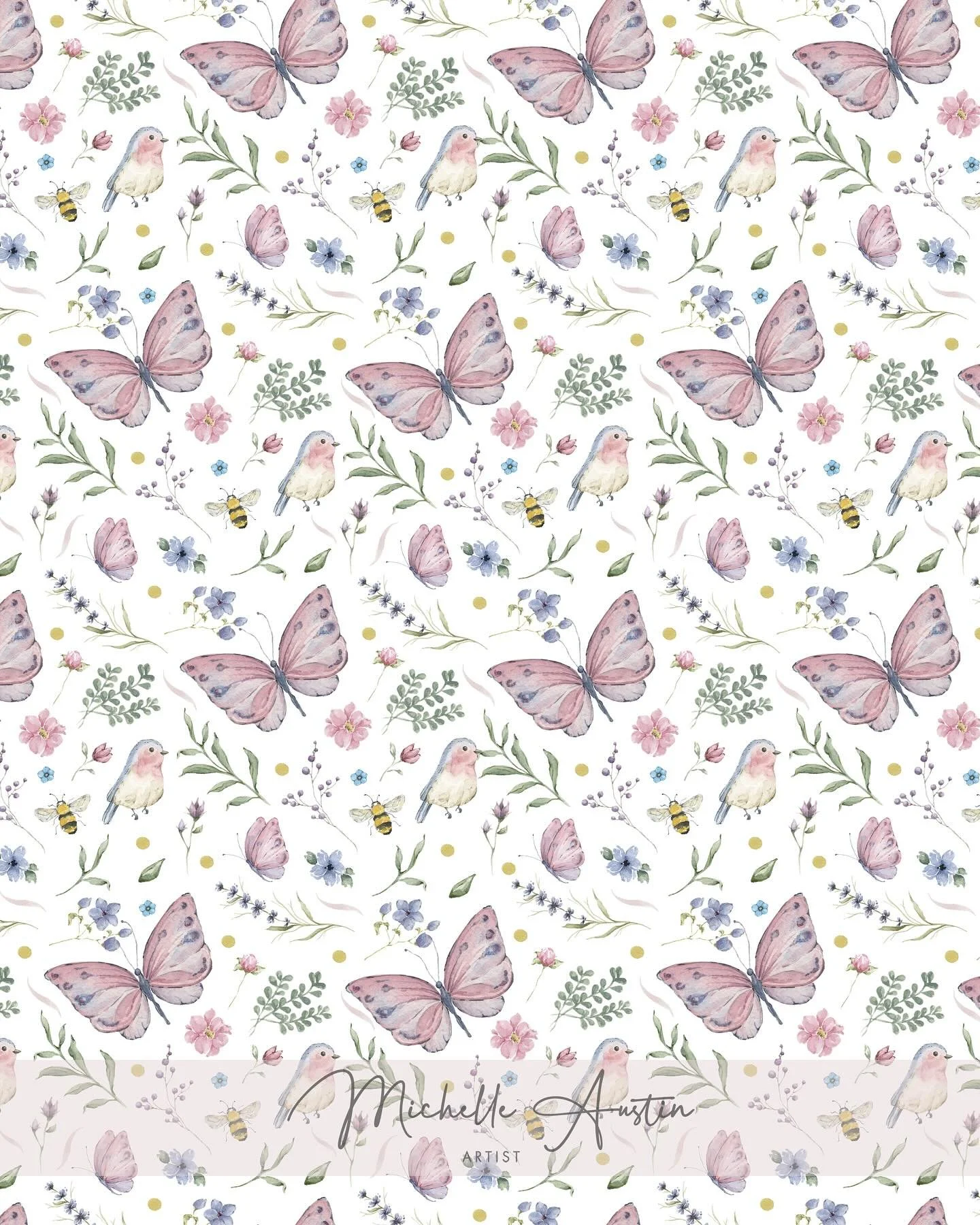 • Spring Garden • πΈπ¦
#handpainted #watercolour #painting #canadianartist #michelleaustinart #handpainteddesign #handpaintedart  #artlicensing #licensing #licensingartist #licensingart #patterncollection #printandpattern #watercolourpaint