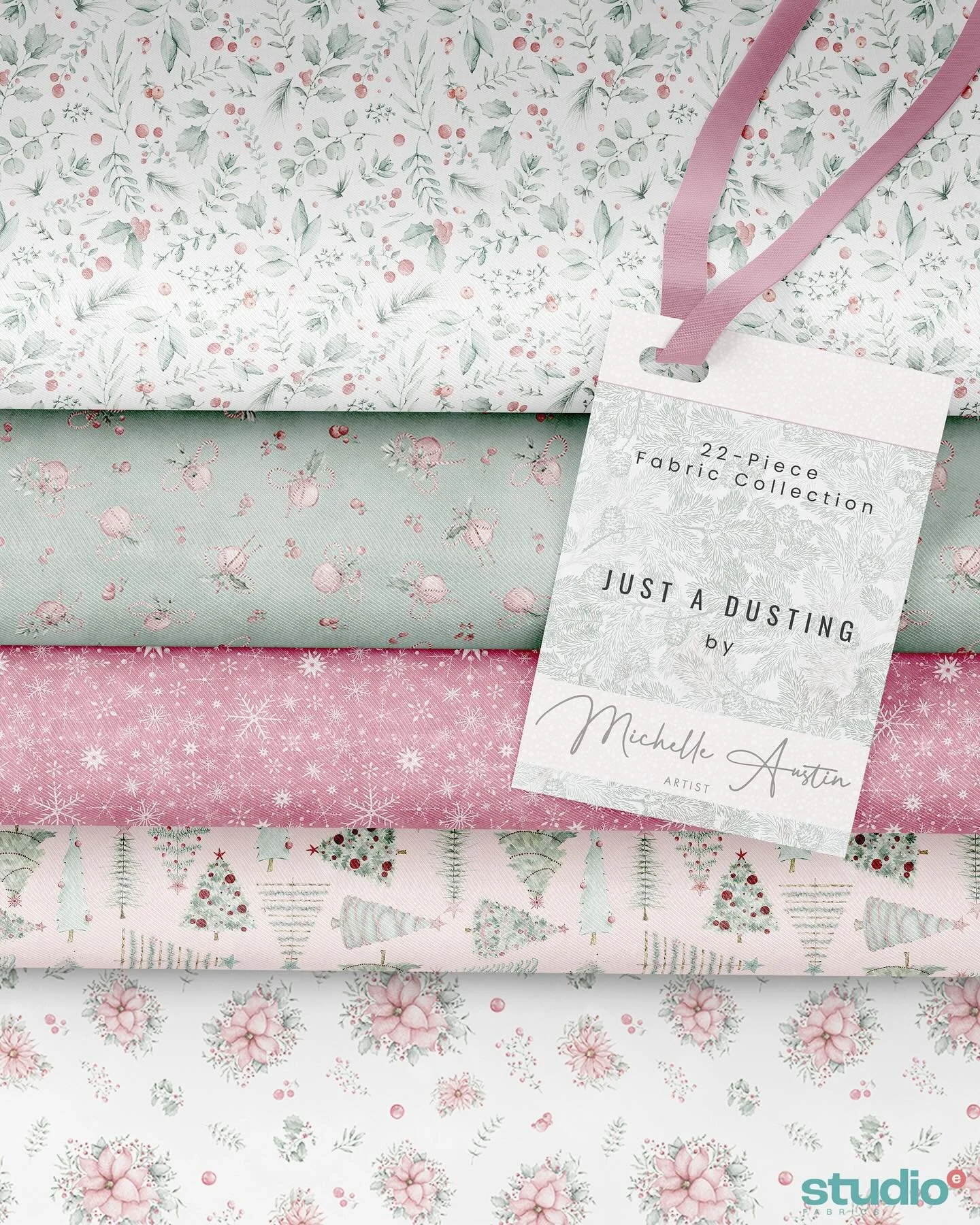 β¨πΈ New Fabric Collection! πΈβ¨ I am so excited to introduce my very first fabric collection! π
I created, Just a Dusting π from my hand-painted watercolours for @studio_e_fabrics! It is a 22-piece collection that has just launched for fabric store