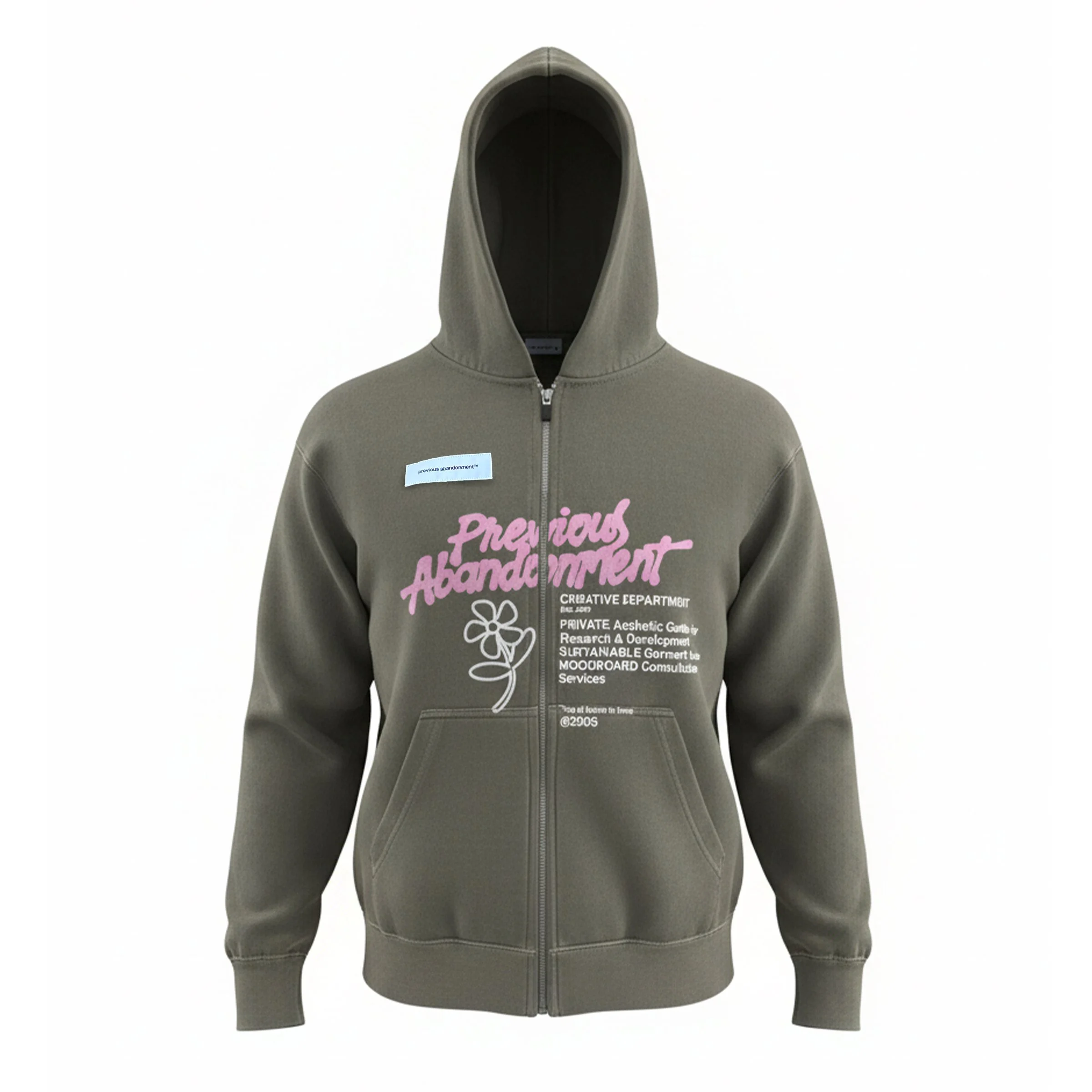 puff logo zip hoodie brown.jpg