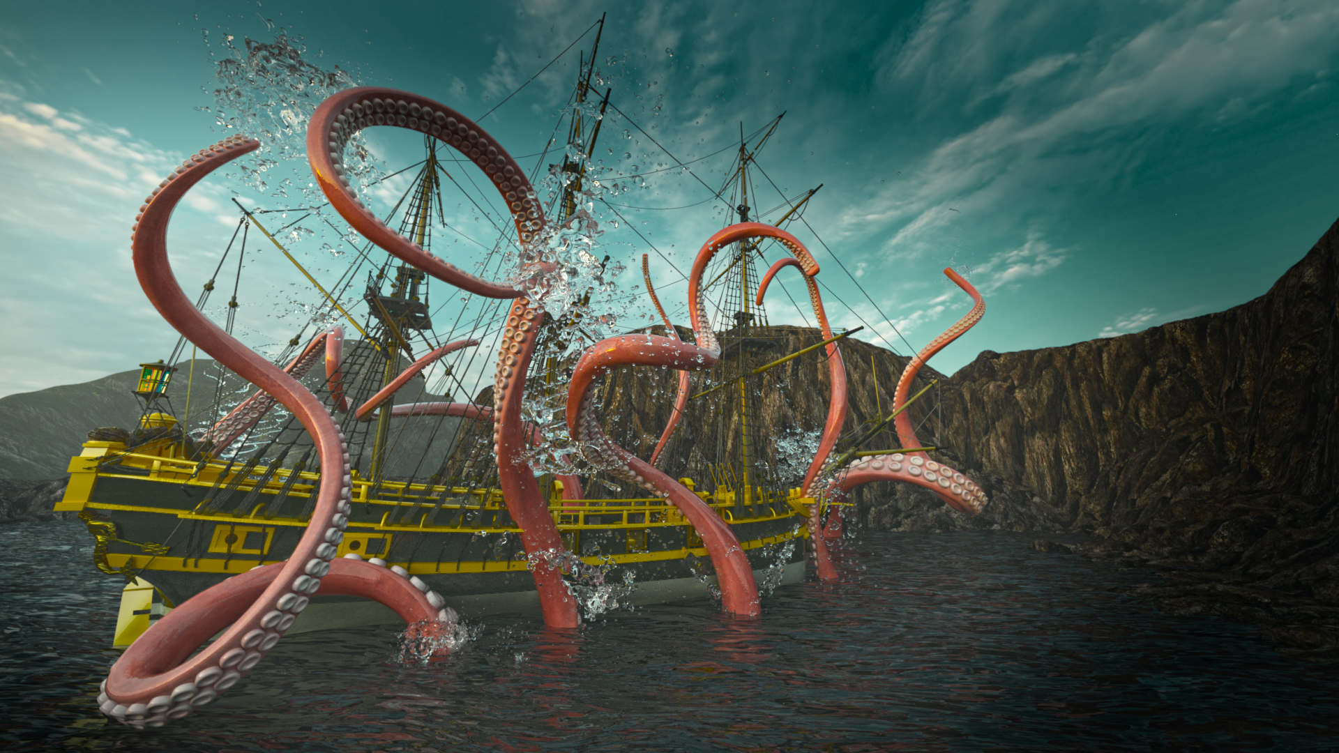 Giant Octopus at Skull Cove