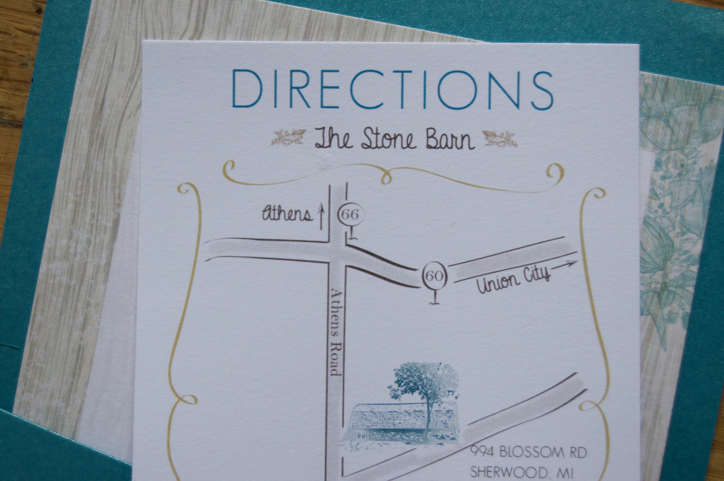 Robinson Wedding Direction Card