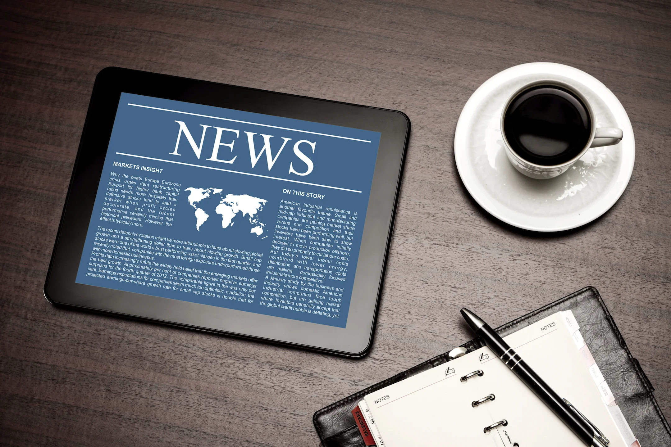 News Blog Tablet Coffee Notepad Notebook Table Wood.jpg