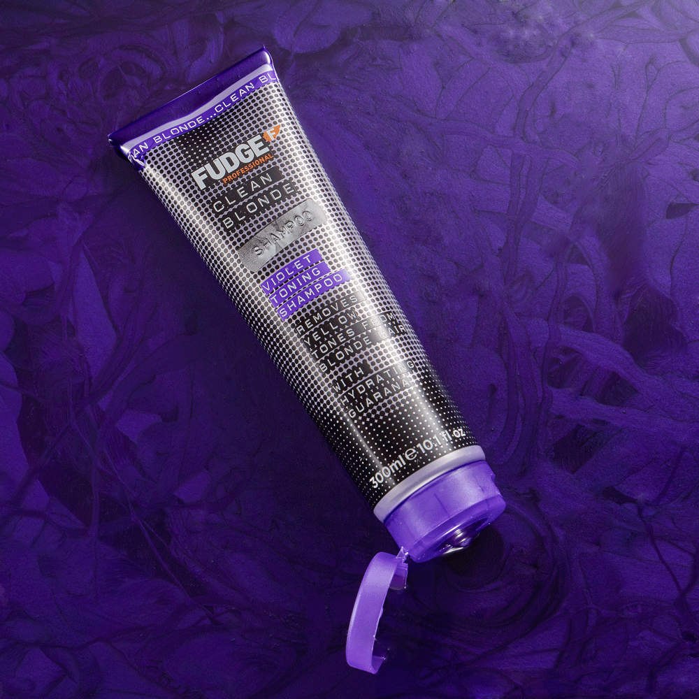 purple still life cosmetics shampoo moving image London creative product photography chris howlett