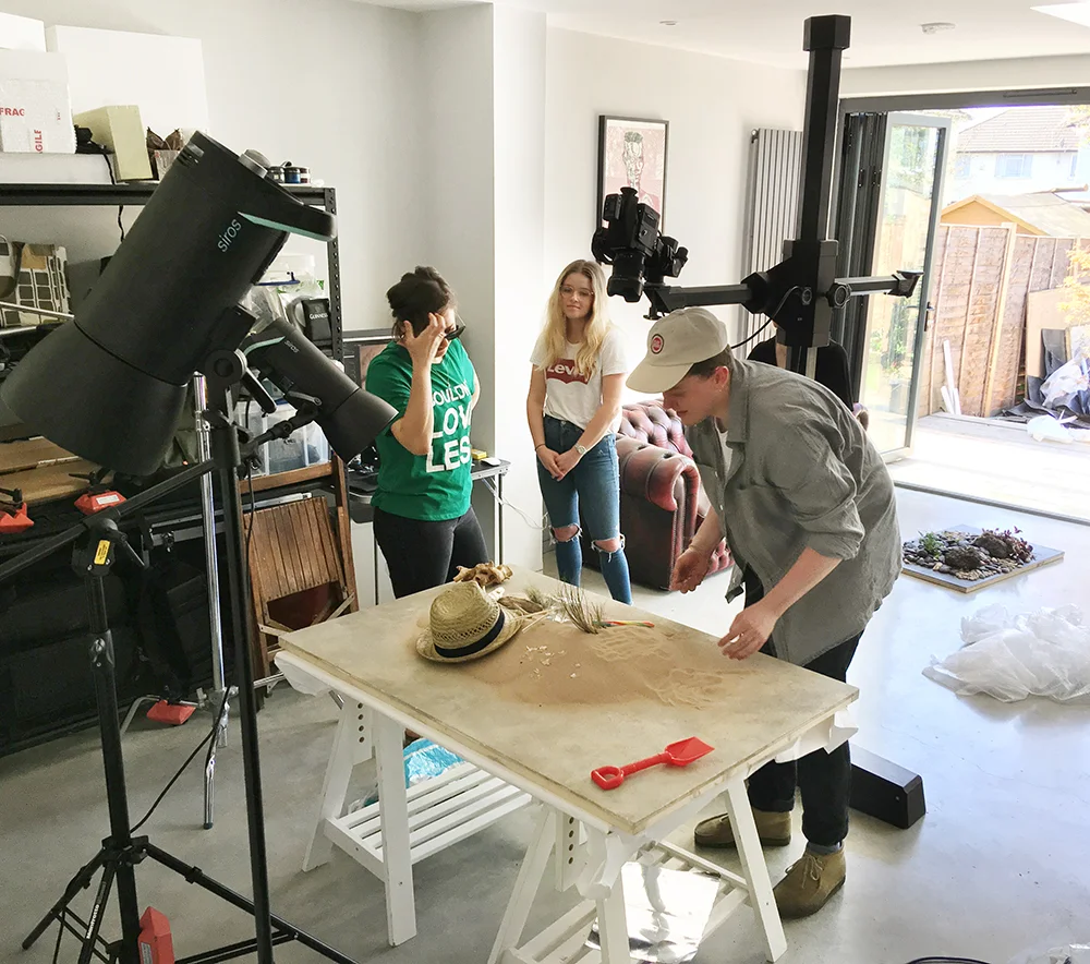 behind the scene look shot at Howlett photography studios in london