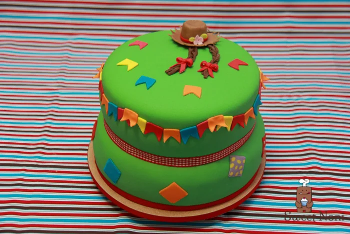 J unina party Cake, a Sant celebration in Brazil, this was made for Santo Americo School