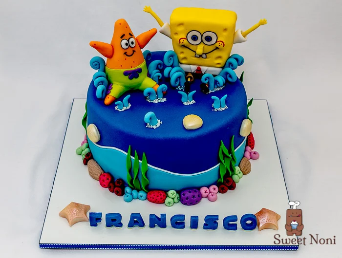 I am in love you this cake, Sponge Bob for the little Francisco