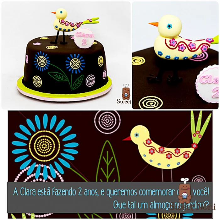 Clara is turning 2, the cake was inspired on top of the invitation, I absolutely loved the result