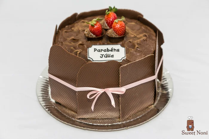 Brigadeiro Cake with Strawberry and chocolate ganache top for Julia's birthday