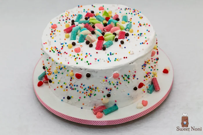 Brigadeiro cake with marshmallow top