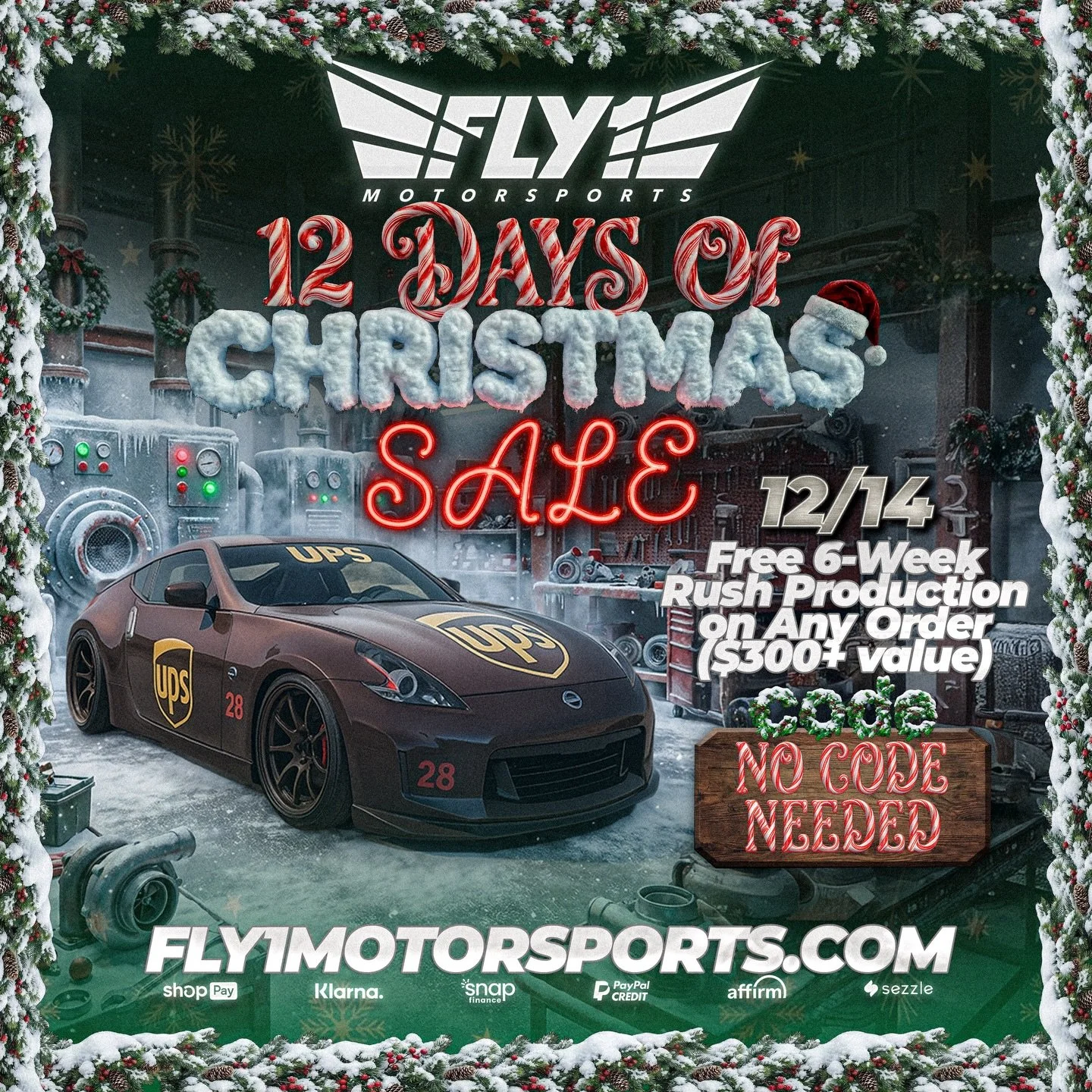 Today we kick off our Annual 12 Days Of Christmas Sale 🎅🏼! All orders placed today (Sunday 12/14) quality for FREE RUSH PRODUCTION ($300+ Value)!! So if you&rsquo;re looking to hit 2026 with your build suited and booted FAST - Today Is For YOU!!!


