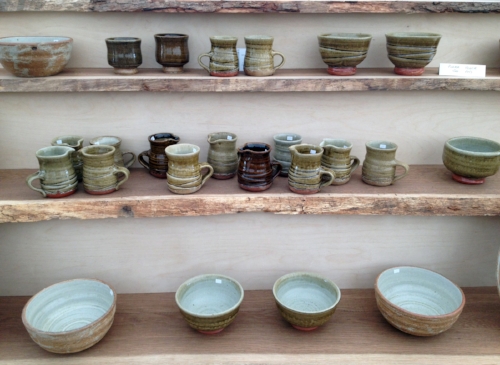 Small jugs, mugs, desert bowls and noodle bowls.