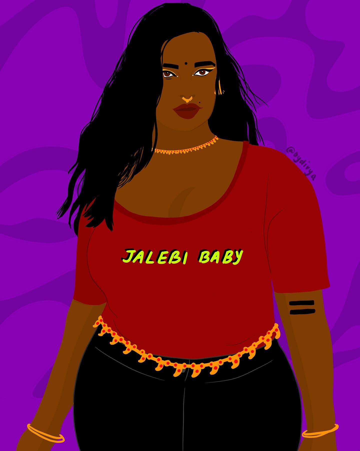 🚨HOT N SWEET LIKE A JALEBI BABY 🚨 (I&rsquo;ve been spending too much time on desi tik tok) &bull;
&bull;
&bull;
&bull;
&bull;
&bull;
&bull;
&bull;
&bull;
&bull;#illustration #art #desi #indian #desiart #jalebi #jalebibaby #tiktok #womenwhodraw