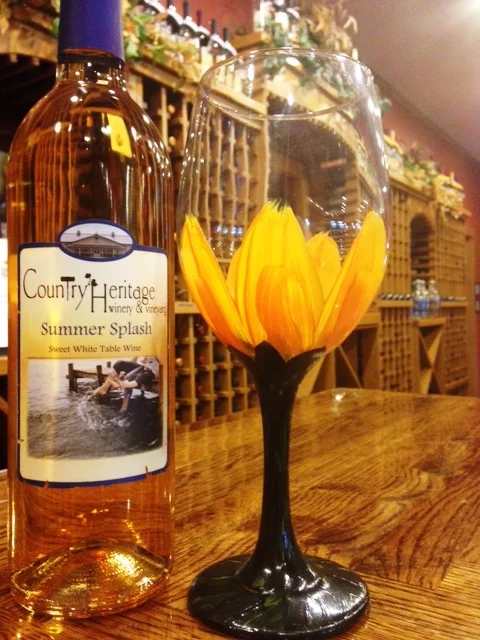 Country Hertiage Winery Fabulous Flowers Wine Glass Painting Class