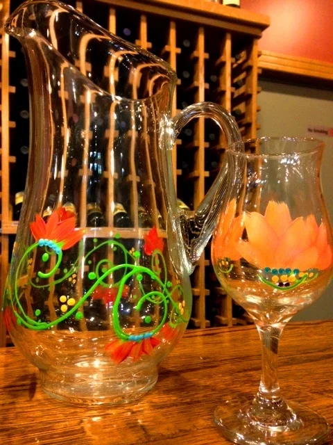 COUNTRY HERITAGE WINERY  Sangria 7-pc Pitcher and Glass Set
