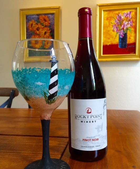 ROCKY POINT WINERY  Relax At The Beach Wine Glass Painting Class