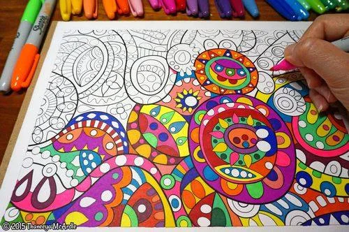 "Zin & Zen"  Adult Coloring Party 