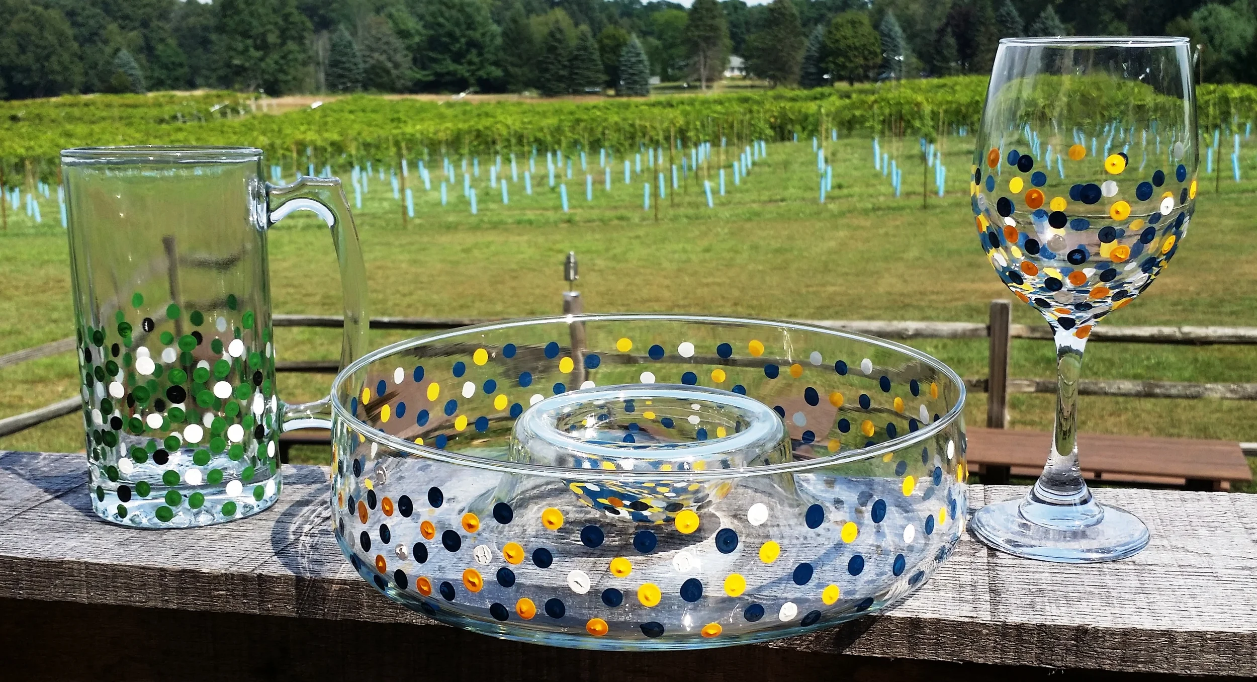 PAPER MOON VINEYARD  Game Day Chip and Dip Bowl Set