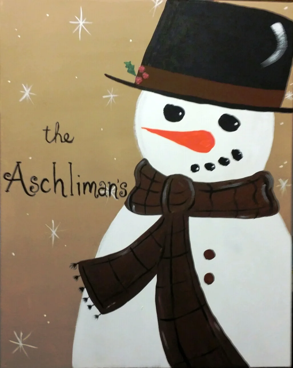 GAR-NAY WINERY - Snowman Welcome Canvas