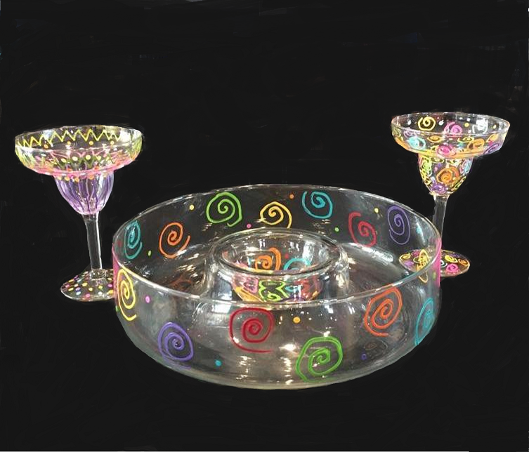 SYCAMORE LAKE WINE CO - Fiesta Chip & Dip Set Glass Painting Class