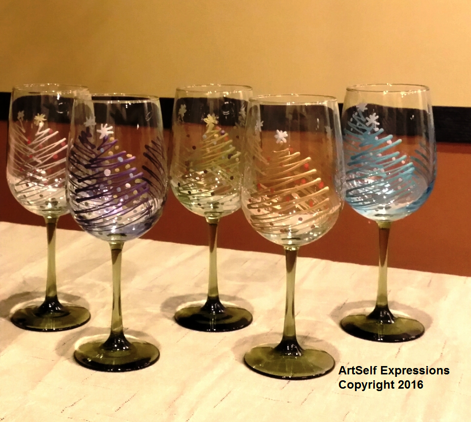 KNOTTY VINES - Christmas Trees Wine Glass Class