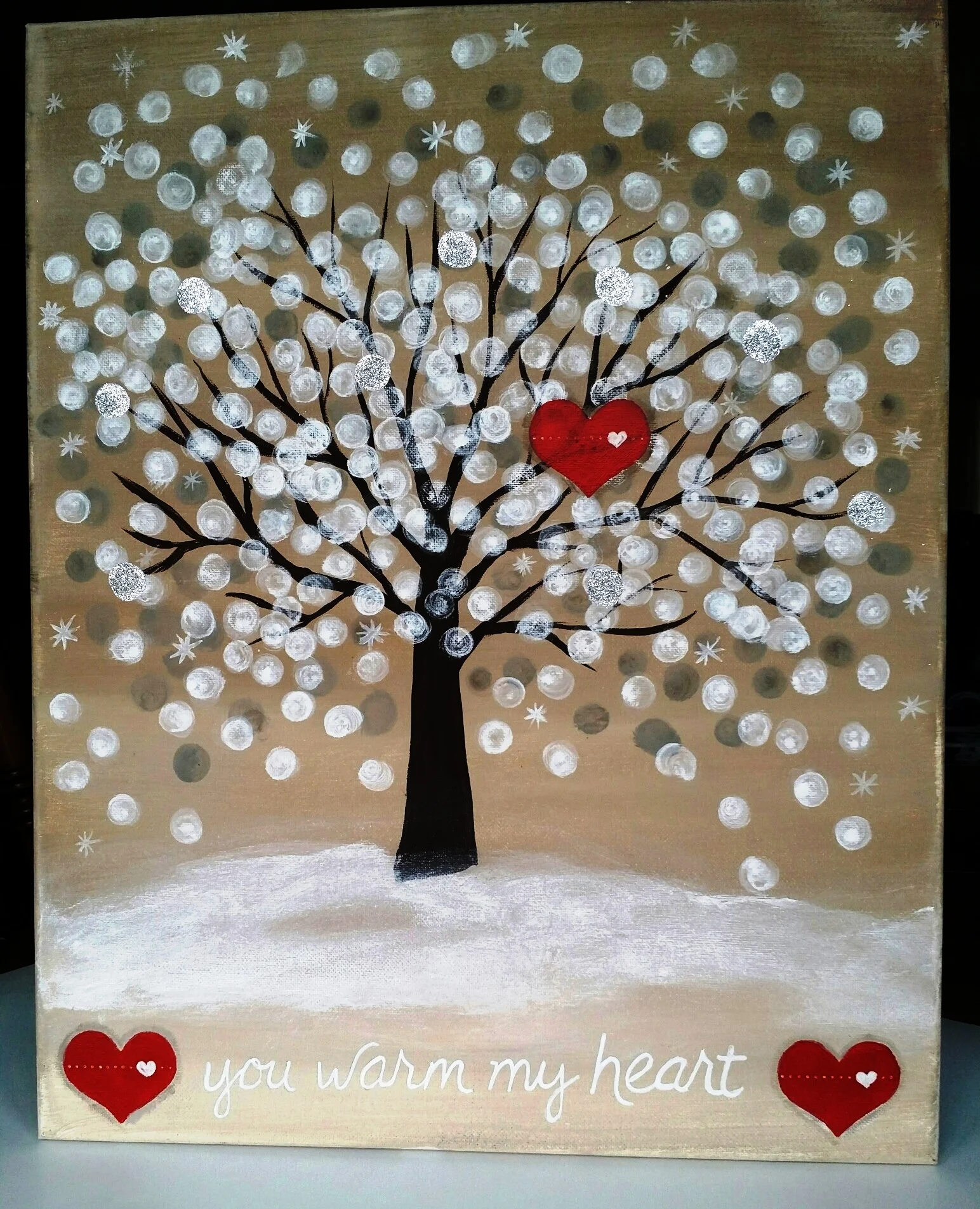 NOT SO SHABBY, OH SO CHIC - "You Warm My Heart" Canvas Class