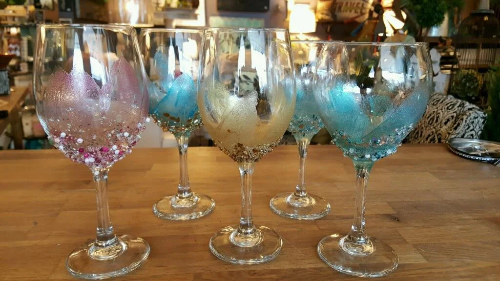 NOT SO SHABBY, OH SO CHIC - GLAM Wine Glass Class