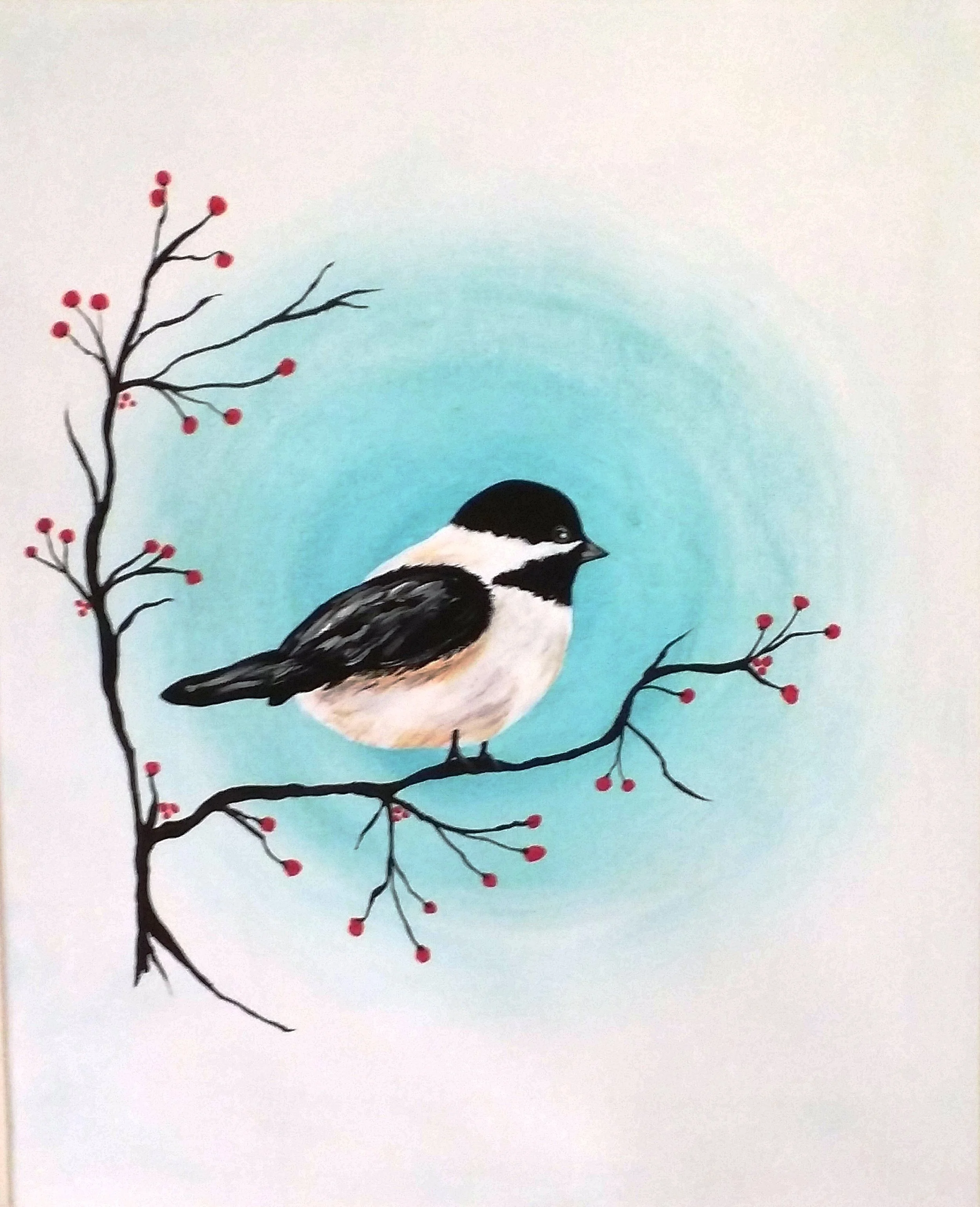 NOT SO SHABBY, OH SO CHIC - Chickadee Stencil Canvas