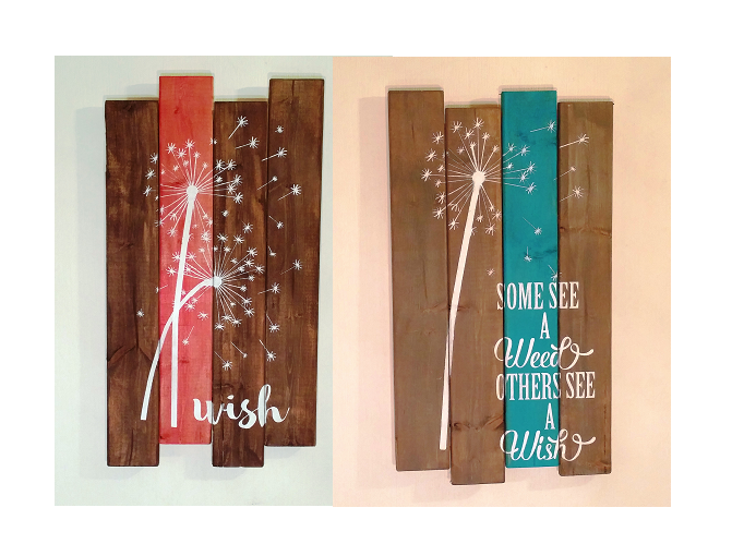 TIPPY CREEK WINERY - Dandelion Wishes Pallet Art