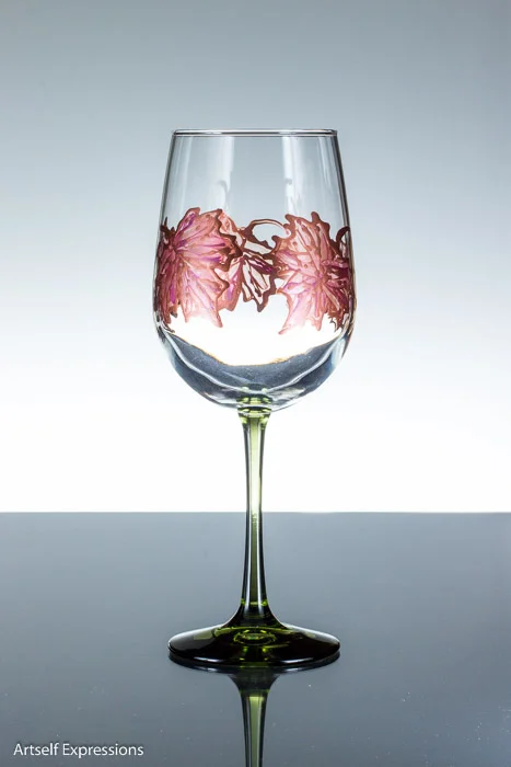 CHERRY CREEK WINERY - Metallic Leaves Wine Glass Class