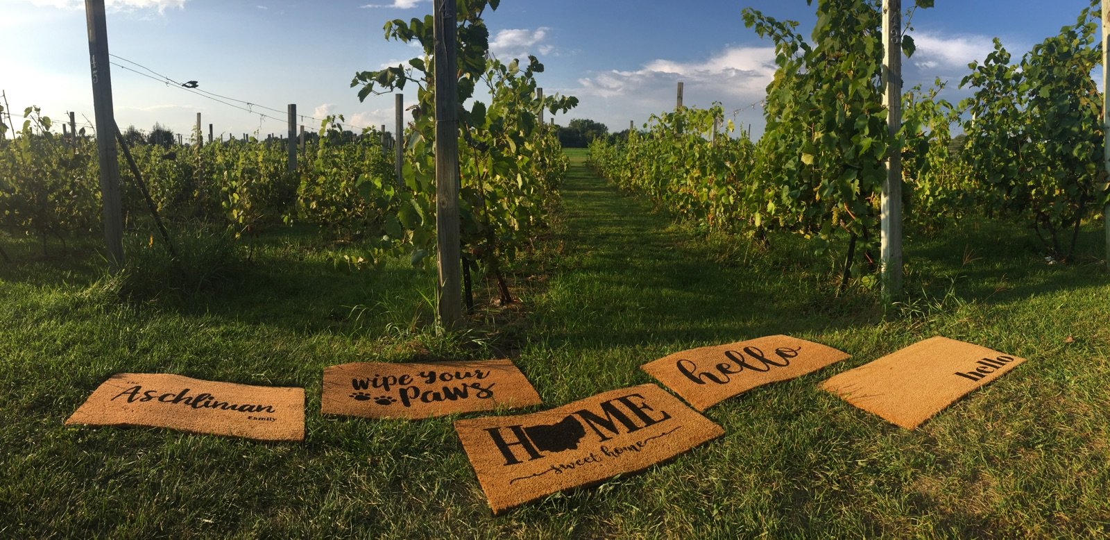 SANDHILL CRANE VINEYARDS - Personalized Welcome Mats