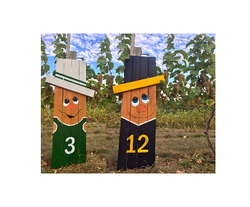 SANDHILL CRANE VINEYARDS - Reversible Team Scarecrow