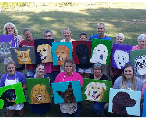 SAVVY DOG, ARCHBOLD OH - Paint Your Pet's Portrait Canvas FUN-draiser for Carrie Beman