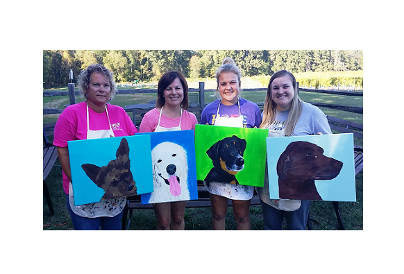 FUNDAY'S FAMILY FUN CAFE - Paint Your Pet's Portrait Canvas Class