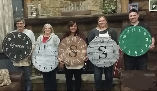 SANDHILL CRANE VINEYARDS - Personalized Farmhouse Clocks
