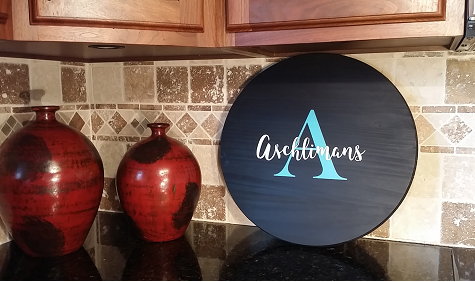 SYCAMORE LAKE WINE CO. - Round Lazy Susan, Serving Tray or Sign