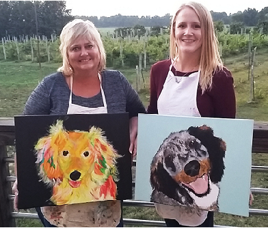 CHATEAU AERONAUTIQUE - AIRPARK LOCATION - JACKSON, MI - Paint Your Pet's Portrait Canvas Calss