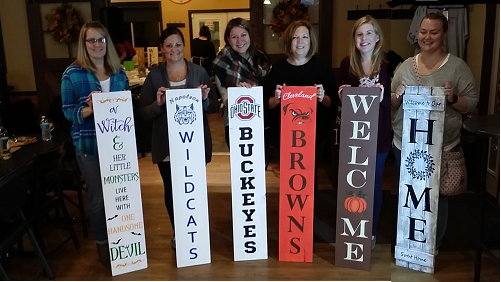 LEISURE TIME WINERY - Football &amp; Fall Welcome Sign Painting Class