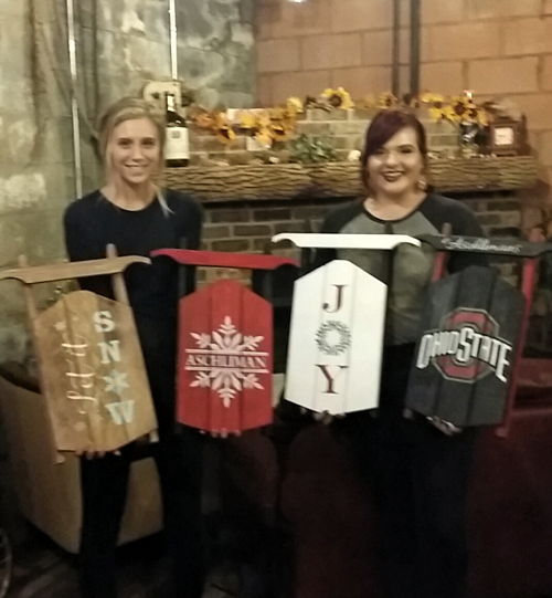 KORA BREW HOUSE &amp; WINE BAR - Personalized Mini Wood Sled Painting Class