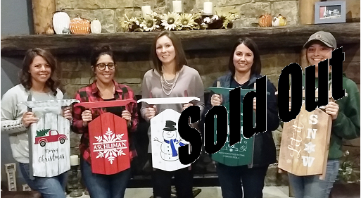 BYLER LANE WINERY - Personalized Mini Wood Sled Painting Class