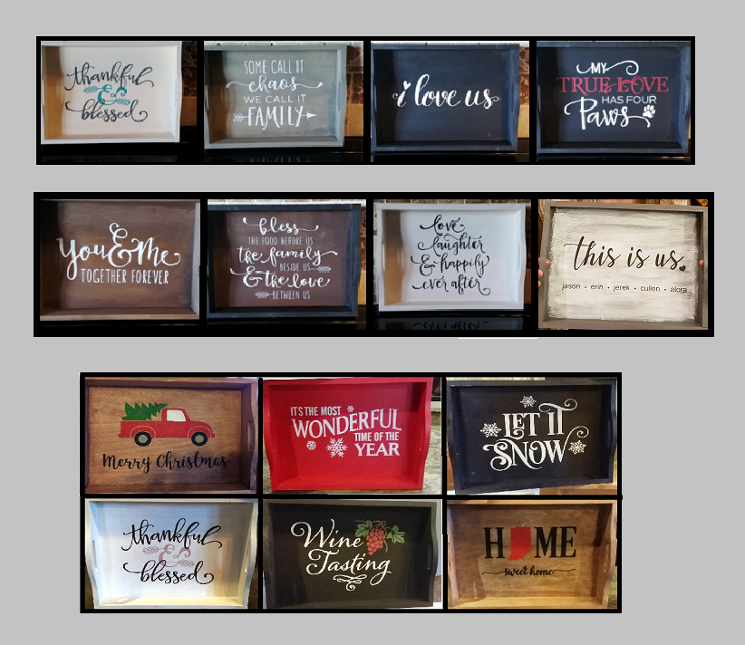 WHISKEY WINE &amp; ROSES - Farmhouse Serving Tray Painting Class