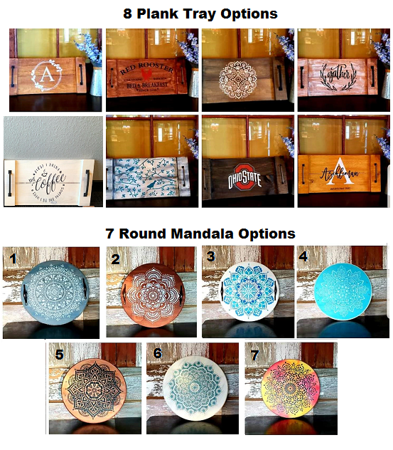 CHERRY CREEK WINERY - Farmhouse Plank Tray, Round Mandala Tray, Lazy Susan Painting Class
