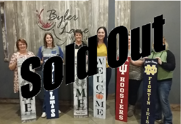 BYLER LANE WINERY - Wood Fall Welcome Sign