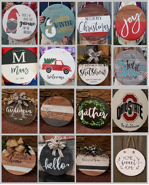 TIPPY CREEK WINERY - Reversible Holiday Door Hanger Paint Class